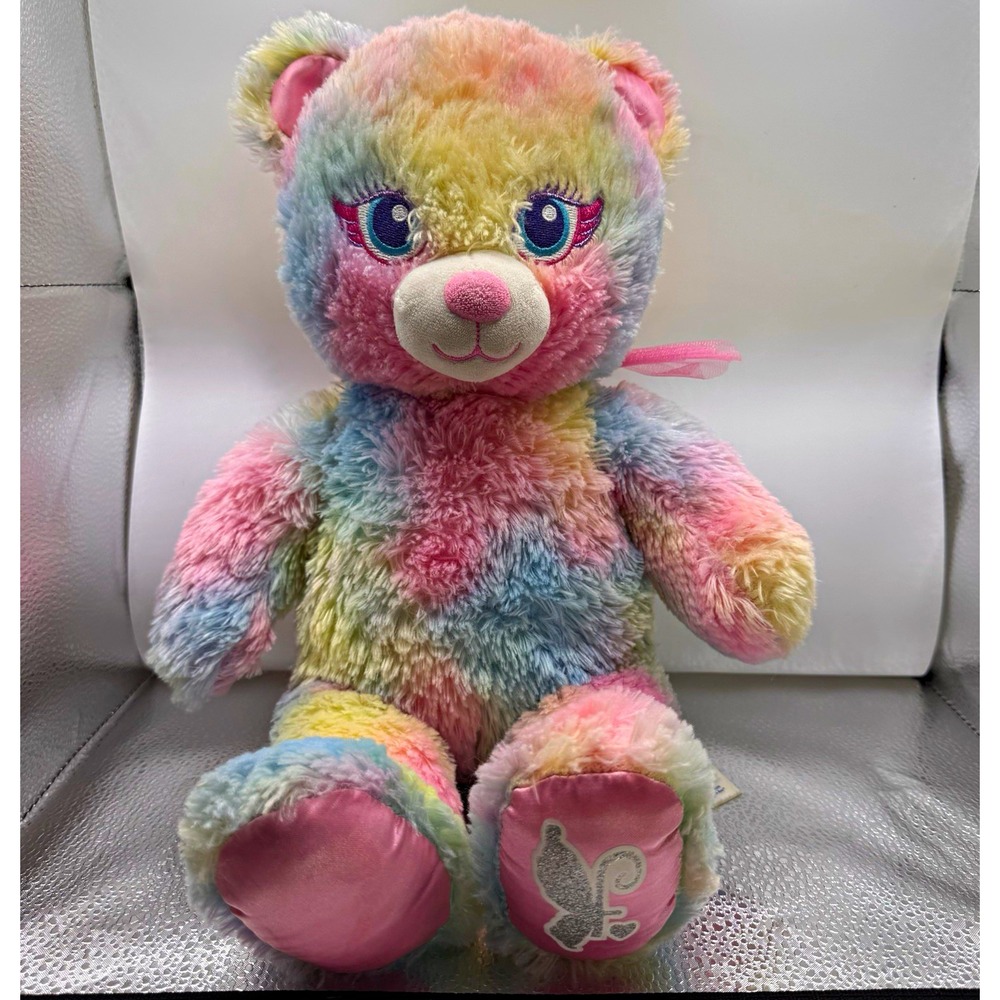 Build-A-Bear Workshop Beary Fairy Friends Teddy Rainbow Tie-Dye Gently Used